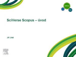 Sci Verse Scopus vod Ji Jirt Co je