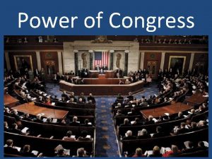 Power of Congress Enumerated Powers Article 1 Section