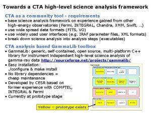 Towards a CTA highlevel science analysis framework CTA