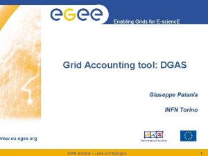 Enabling Grids for Escienc E Grid Accounting tool