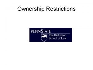 Ownership Restrictions NFL CrossOwnership Rule Key factual findings