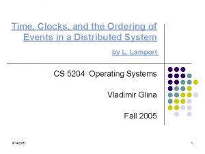 Time Clocks and the Ordering of Events in