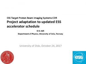ESS Target Proton Beam Imaging Systems CDR Project