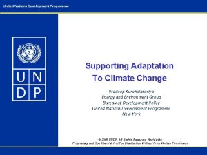 Supporting Adaptation To Climate Change Pradeep Kurukulasuriya Energy