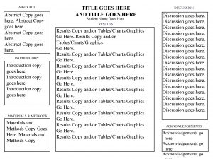 ABSTRACT Abstract Copy goes here INTRODUCTION Introduction copy