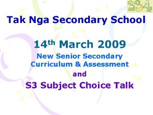 Tak Nga Secondary School th 14 March 2009