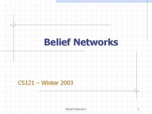 Belief Networks CS 121 Winter 2003 Belief Networks