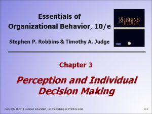 Essentials of Organizational Behavior 10e Stephen P Robbins