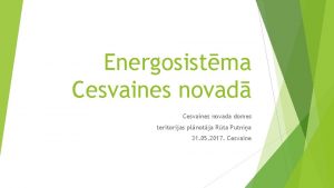 Energosistma Cesvaines novad Cesvaines novada domes teritorijas plnotja