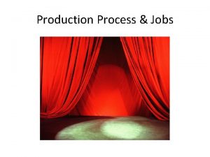 Production Process Jobs Jobs The Director This is