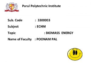 Parul Polytechnic Institute Sub Code 3300003 Subject ECHM