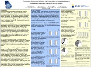 Collaborative Specialized Partitioning of a CourseBased Undergraduate Research