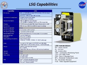 LSG Capabilities Capability LSG WV volume 450 L