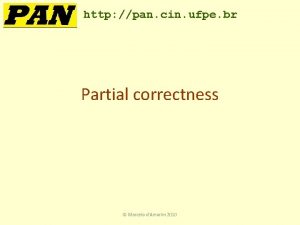 http pan cin ufpe br Partial correctness Marcelo