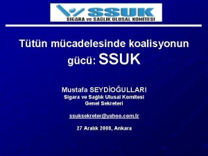 Ttn mcadelesinde koalisyonun gc SSUK Mustafa SEYDOULLARI Sigara