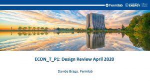 ECONTP 1 Design Review April 2020 Davide Braga