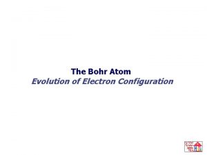 The Bohr Atom Evolution of Electron Configuration The