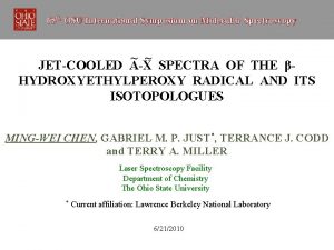 65 th OSU International Symposium on Molecular Spectroscopy