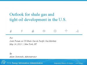 Outlook for shale gas and tight oil development