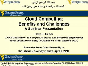 Cloud Computing Benefits and Challenges A Seminar Presentation