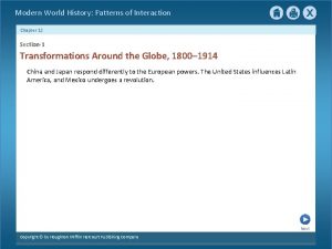 Modern World History Patterns of Interaction Chapter 12