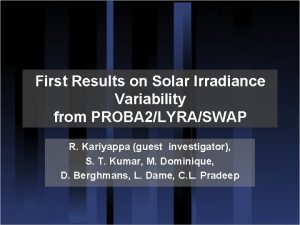 First Results on Solar Irradiance Variability from PROBA