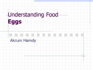 Understanding Food Eggs Akrum Hamdy Composition of Eggs