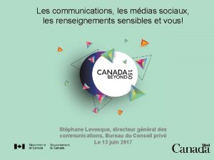 Les communications les mdias sociaux les renseignements sensibles