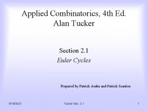 Applied Combinatorics 4 th Ed Alan Tucker Section