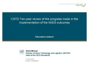 CSTD Tenyear review of the progress made in