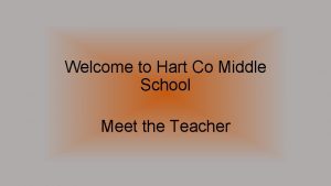 Welcome to Hart Co Middle School Meet the