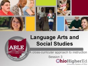 Language Arts and Social Studies A crosscurricular approach