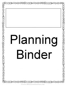 Planning Binder www thecurriculumcorner com Data Tracking www