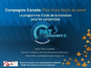 Le programme daide de la transition pour les