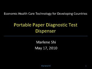 Economic Health Care Technology for Developing Countries Portable