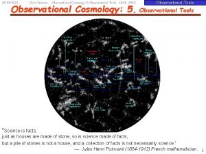 18092021 Chris Pearson Observational Cosmology 5 Observational Tools