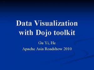 Data Visualization with Dojo toolkit Gu Yi He