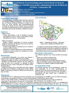 Utilizao de geotecnologias para caracterizao de bacia de