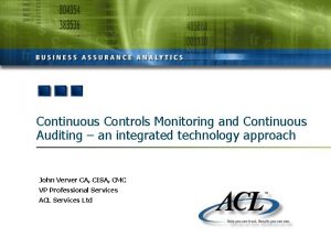 Continuous control monitoring