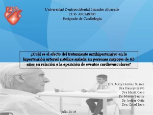 Universidad Centroccidental Lisandro Alvarado CCR ASCARDIO Postgrado de