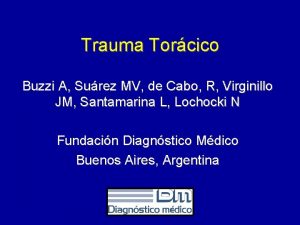 Trauma Torcico Buzzi A Surez MV de Cabo