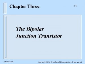 Chapter Three 3 1 The Bipolar Junction Transistor