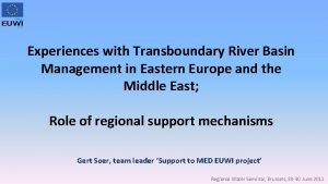 Experiences with Transboundary River Basin Management in Eastern