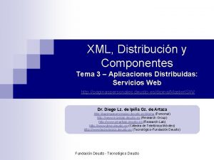 XML Distribucin y Componentes Tema 3 Aplicaciones Distribuidas