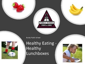 Busby Public School Healthy Eating Healthy Lunchboxes Healthy
