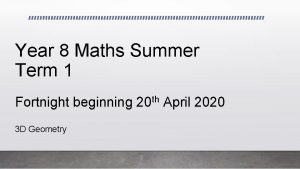 Year 8 Maths Summer Term 1 Fortnight beginning