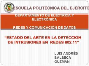 ESCUELA POLITCNICA DEL EJRCITO DEPARTAMENTO DE ELECTRICA Y