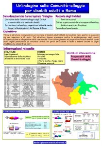 Unindagine sulle Comunitalloggio per disabili adulti a Roma
