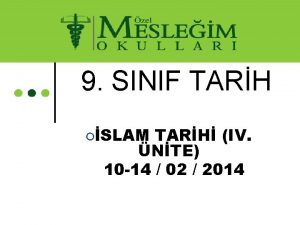 9 SINIF TARH SLAM TARH IV NTE 10