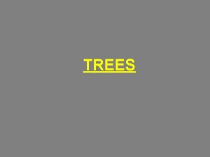 TREES BINARY TREES A binary tree is a